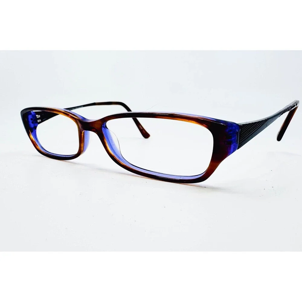 Scott Harris 228 02 Eyeglasses Women Brown Blue Tortoise Rectangular 50-16-135